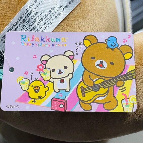 NWT SAN-X Rilakkuma Big Happy Holiday Picnic Collection: Burger Rilakkuma 15” - Picture 3 of 3
